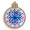 Wonderland Crafts Pink & Blue Snowflake Ball Ornament Bead Embroidery Kit